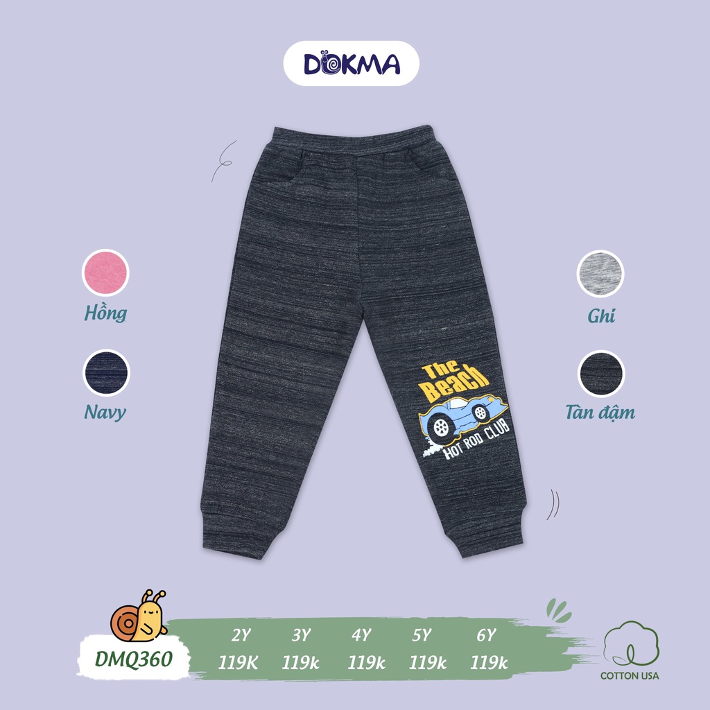 Quần dài bo ống bé trai 2-6Y dokma DMQ360