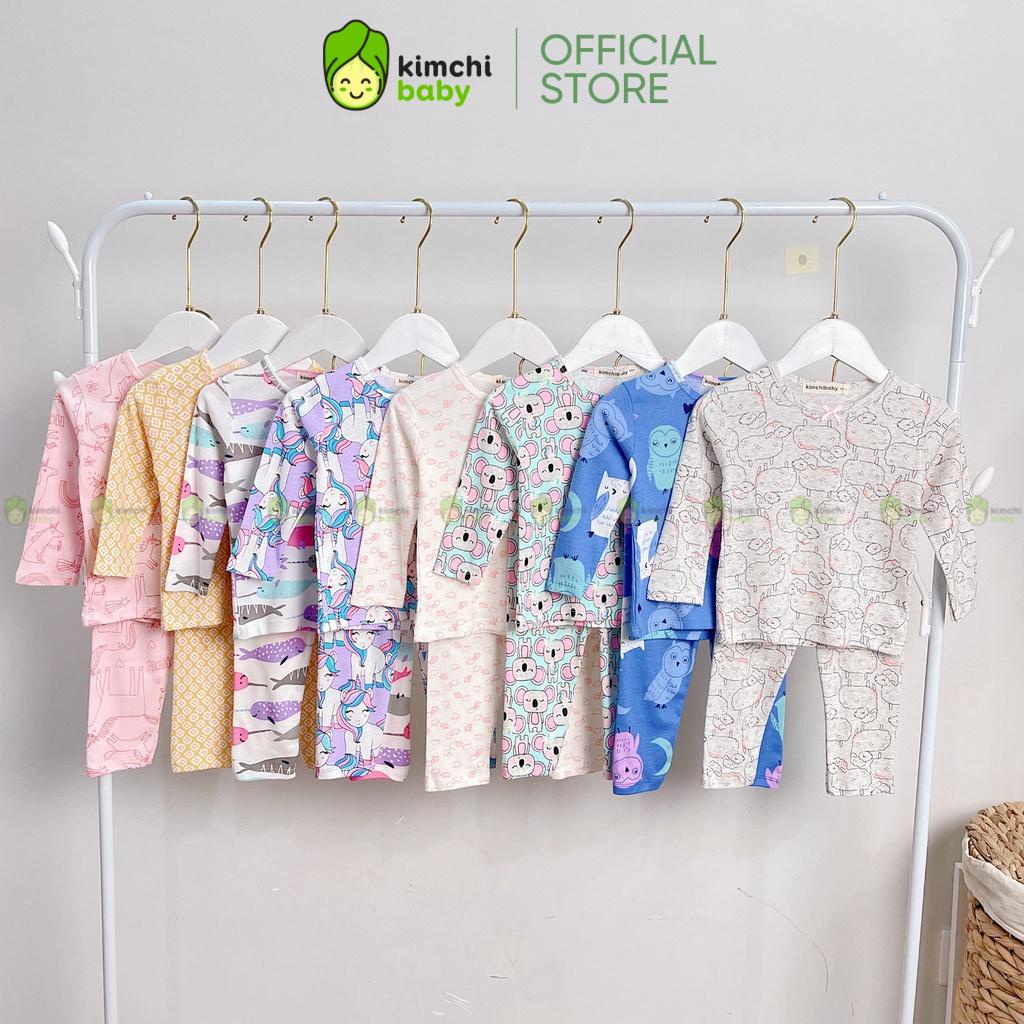 [MÀU NGẪU NHIÊN] Set 5 Bộ Cotton Borip Bé Gái KIMCHIBABY Vải Dư Xịn Hoạ Tiết Pony, Bộ Quần Áo Cho Bé Mặc Nhà MKMTD2221