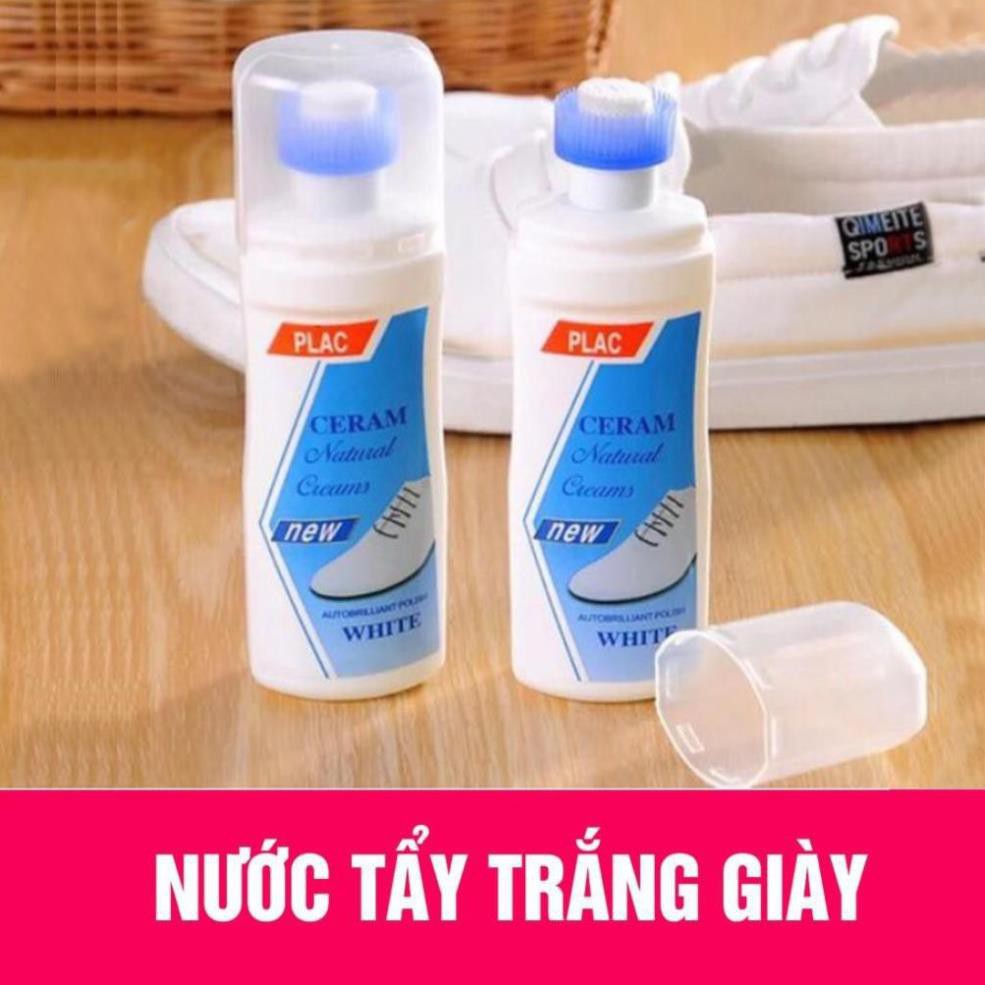 Chai dung dịch đánh tẩy trắng giày, túi xách PLAC siêu sạch