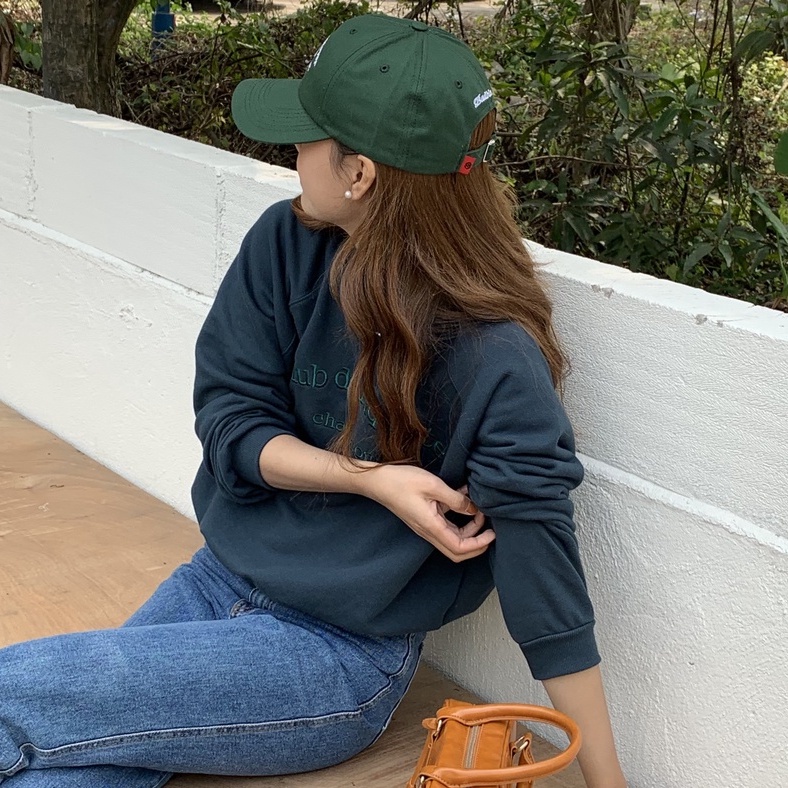 Nón Lưỡi Trai In Chữ Nhỏ Phong Cách Retro Hàn Quốc