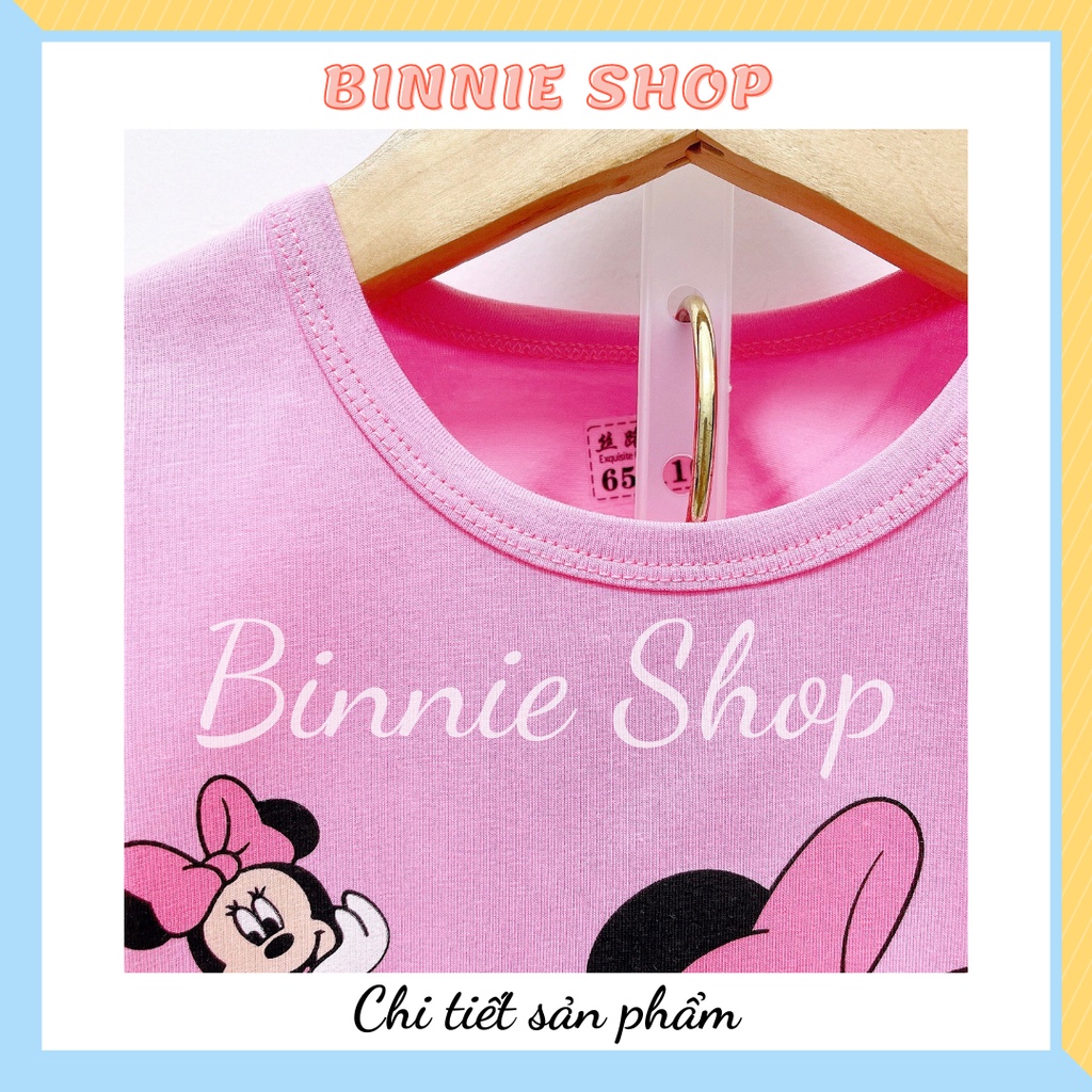 Đồ bộ bé gái quảng châu xuất hàn Quần áo bé gái BINNIE SHOP chất thun cotton cho bé từ 7-15kg (0-3 tuổi) BGN4