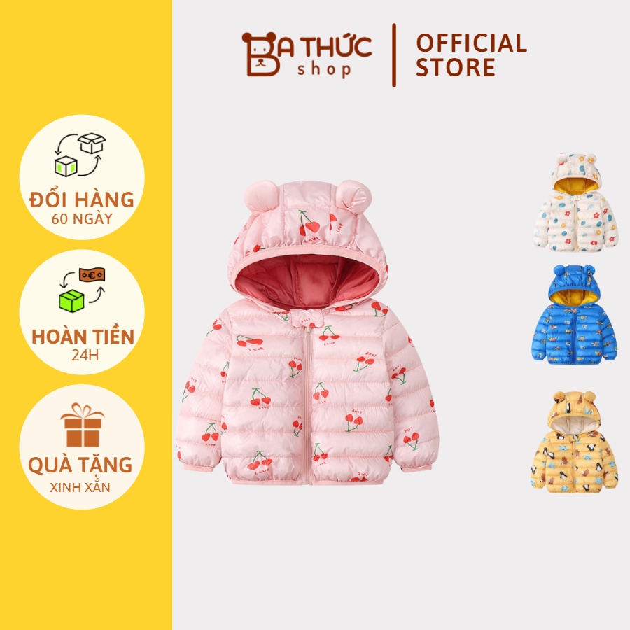 Áo phao tai gấu cao cấp siêu nhẹ, dễ thương cho bé( Size 8-19kg)