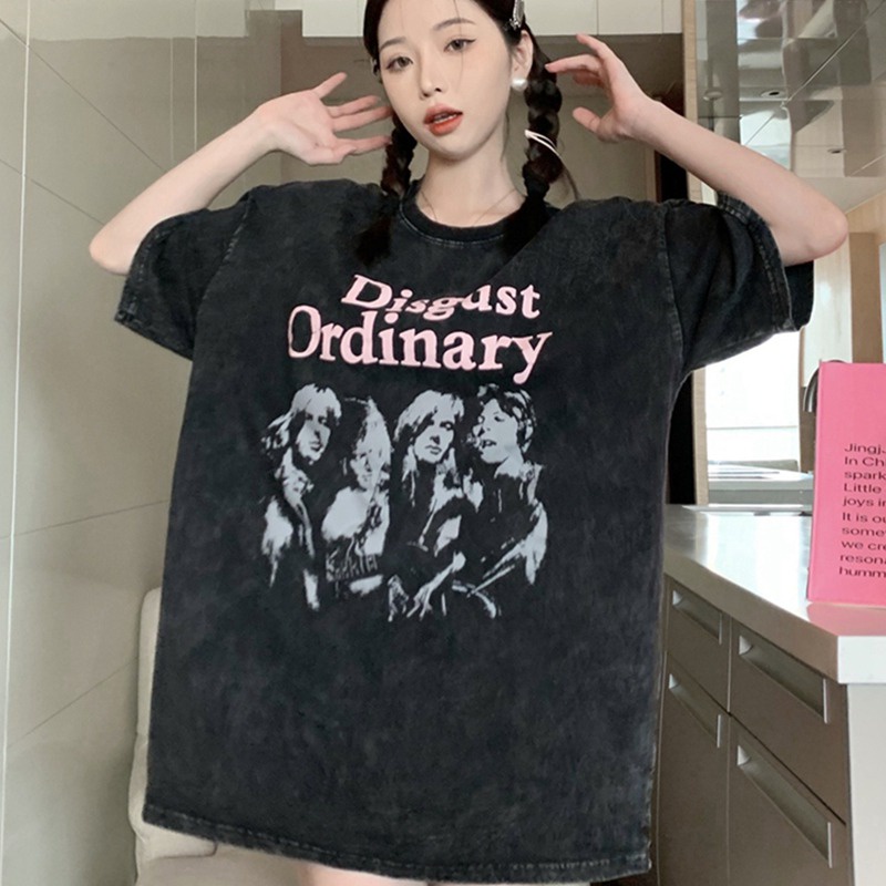 Áo Thun Nữ Tay Ngắn Dáng Rộng Phong Cách Hàn Quốc Thời Trang Mùa Hè