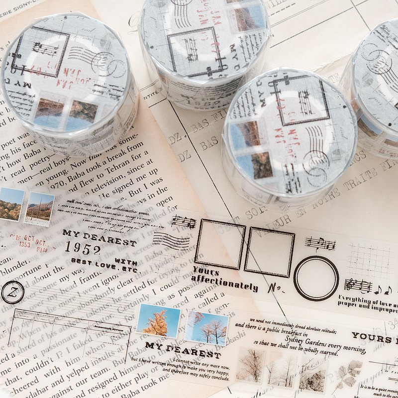 Pet tape basic College Stationery Instinct chiết chu kì 90cm meohime