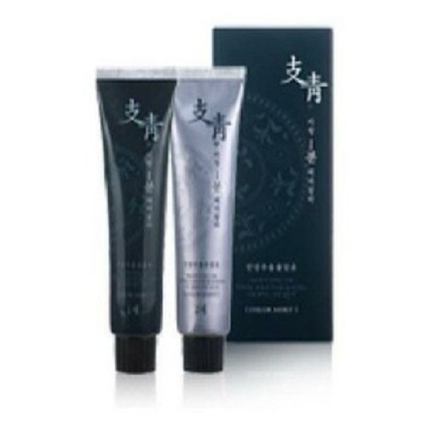 Nhuộm phủ bạc thảo dược nhanh 1 phút Welcos Ji Chung Premium 1 Minute Hair Color 2 x 120g
