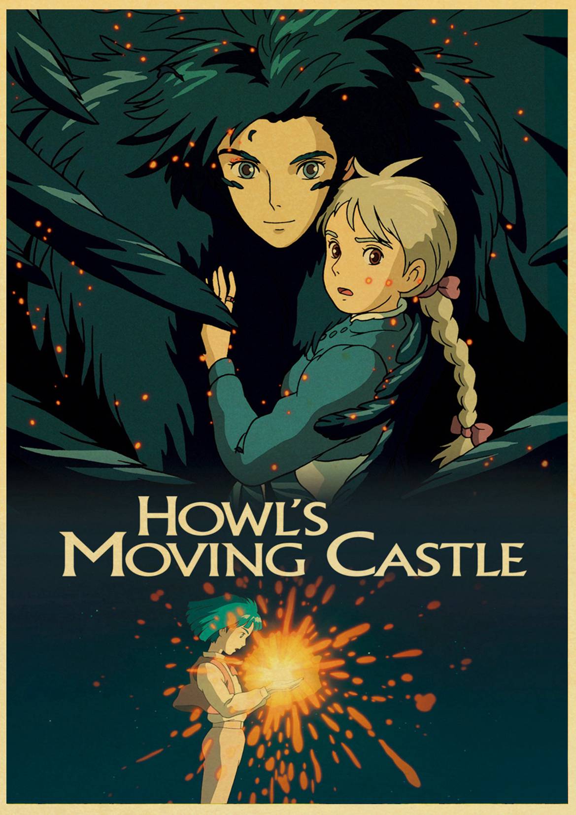 Poster Phim Hoạt Hình Miyazaki Hayao's Moving Castle