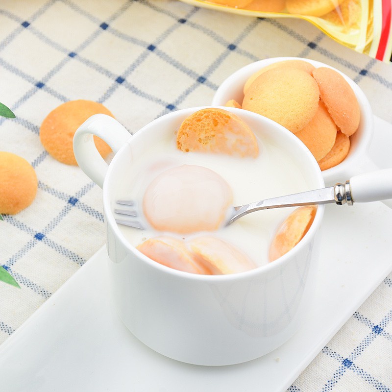 Bánh trứng tròn giòn xốp vị nguyên bản &amp; vị dừa Vetrue Đài Loan 320g thơm ngon hảo hạng
