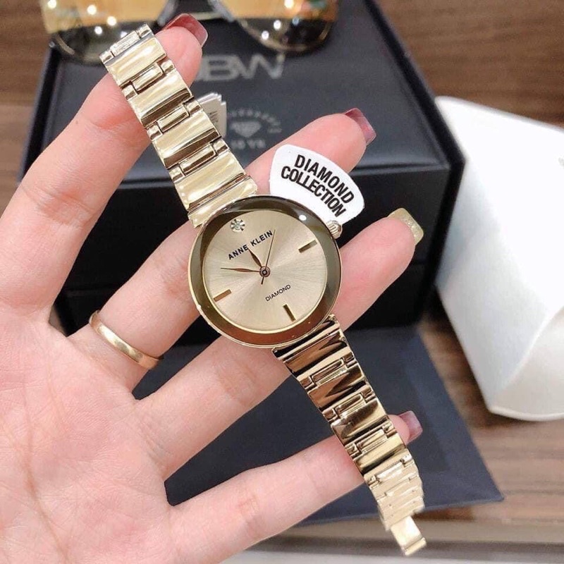 Đồng hồ nữ ANNE KLEIN model AK/2434CHGB dây kim loại sang trọng