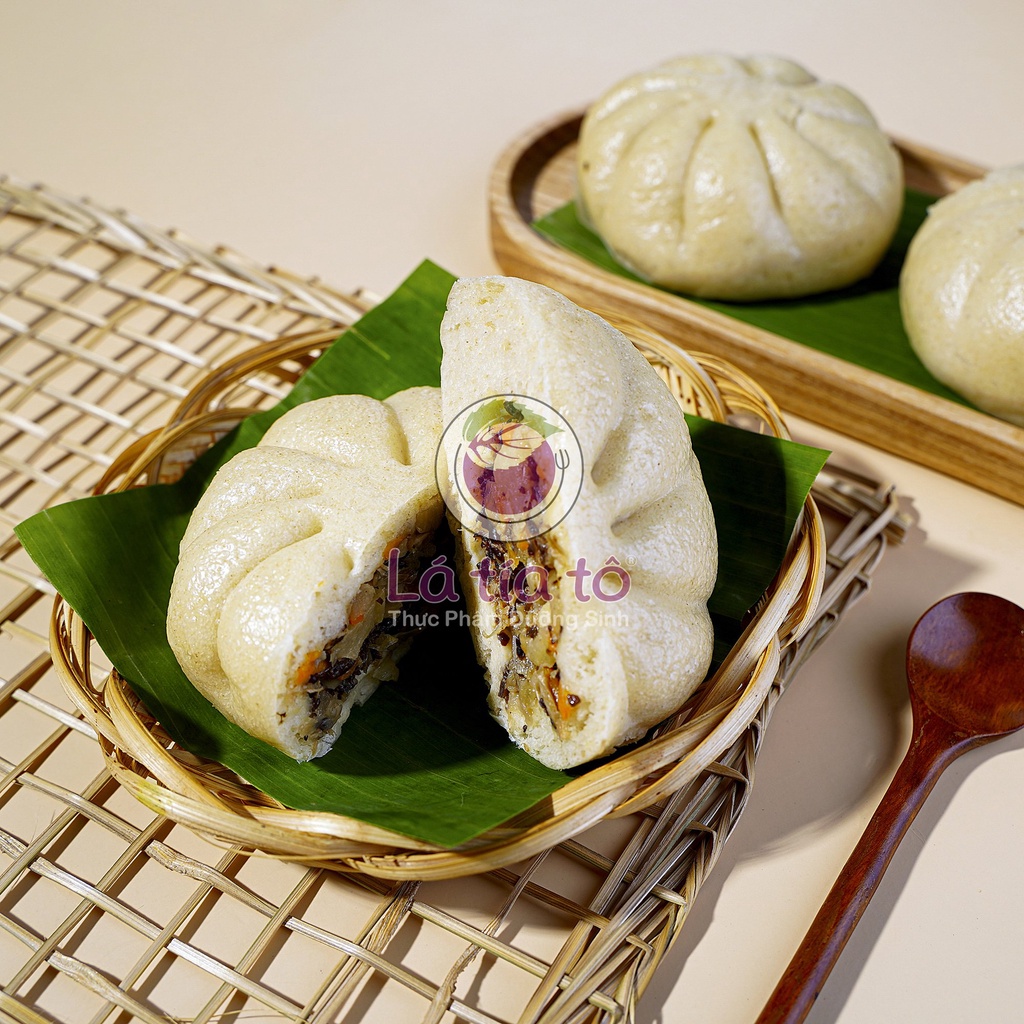 BÁNH BAO NGUYÊN CÁM CHAY ĐÔNG LẠNH - LÁ TÍA TÔ