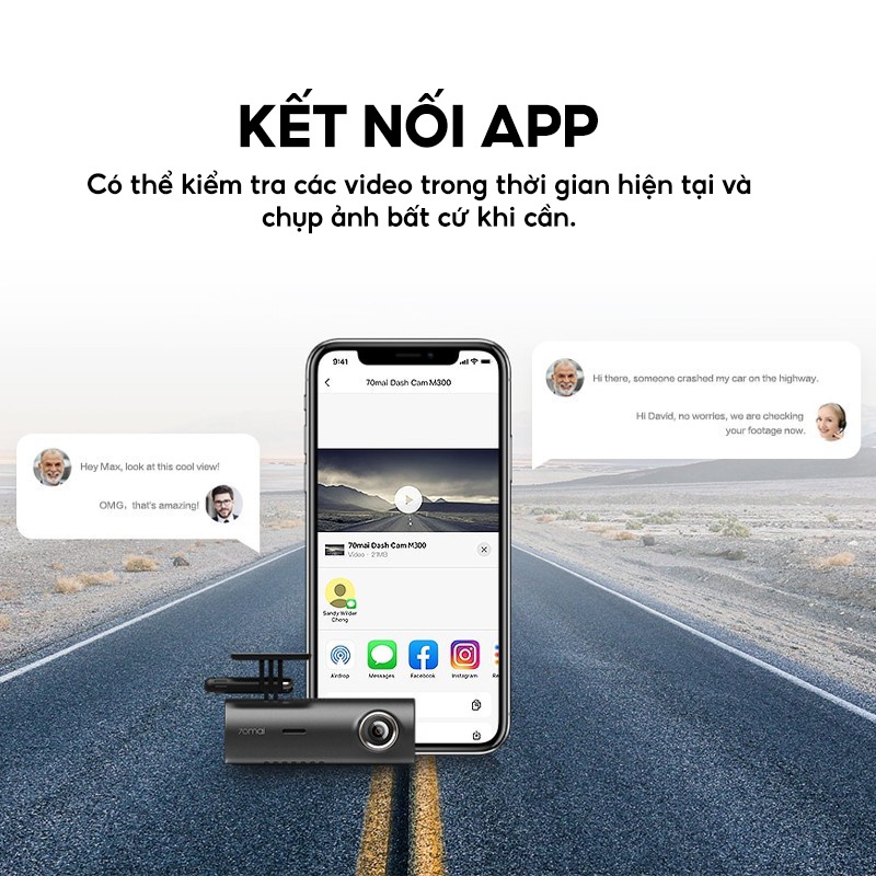 [HÀNG CHÍNH HÃNG] Camera Hành Trình Ô tô Xiaomi 70mai Dash Cam M300 FOV 140° - BẢN QUỐC TẾ
