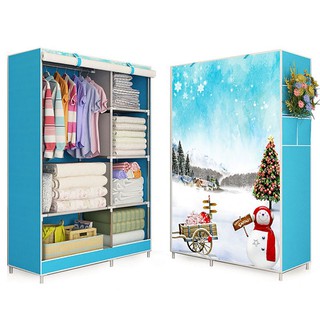 Tủ vải 3d 2 buồng mẫu mới 2019