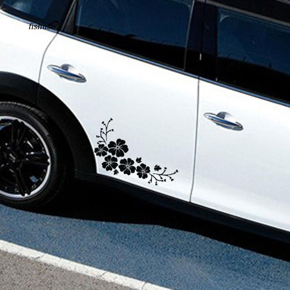 Decal dán trang trí hình hoa đào cho xe hơi