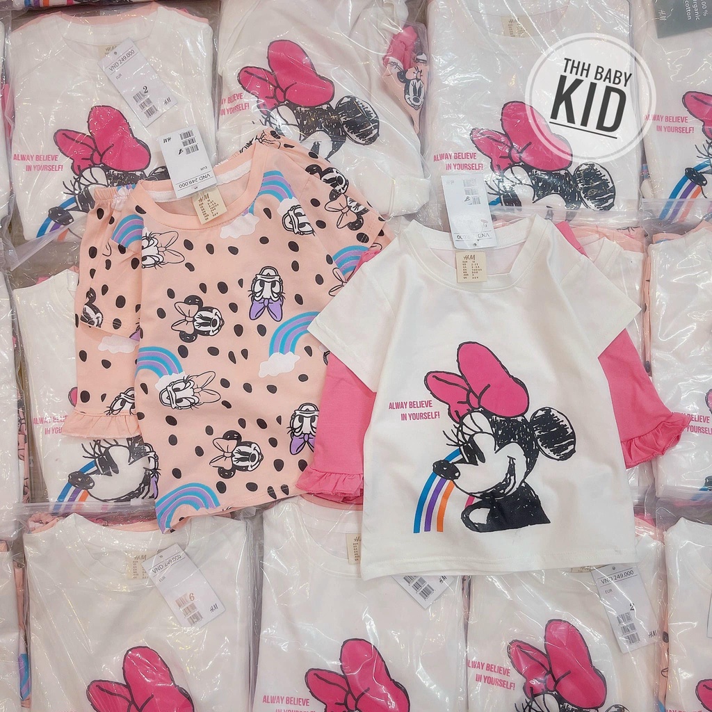 Đồ bộ bé gái combo 2 bộ mickey vịt donal Girl kids 2022 chất cotton 4 chiều mềm mịn