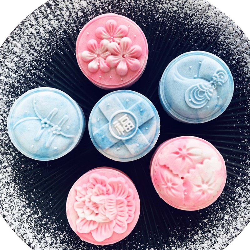 50g Khuôn Cắt Bánh Trung Thu Với 6 Con Dấu Khác Nhau