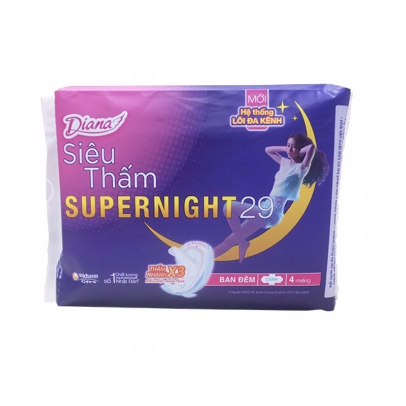 Băng vệ sinh Diana sensei siêu thấm Supernight 29