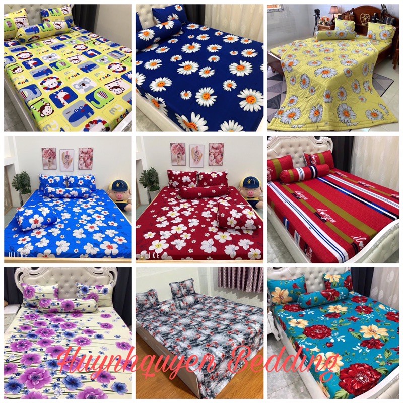 Xả kho bộ drap thun lạnh 4 món hq (ib chọn mẫu) | BigBuy360 - bigbuy360.vn