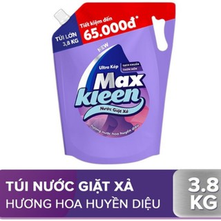 Nước giặt xả Maxkleen Hương nước hoa huyền diệu, túi 3,8kg siêu tiết kiệm
