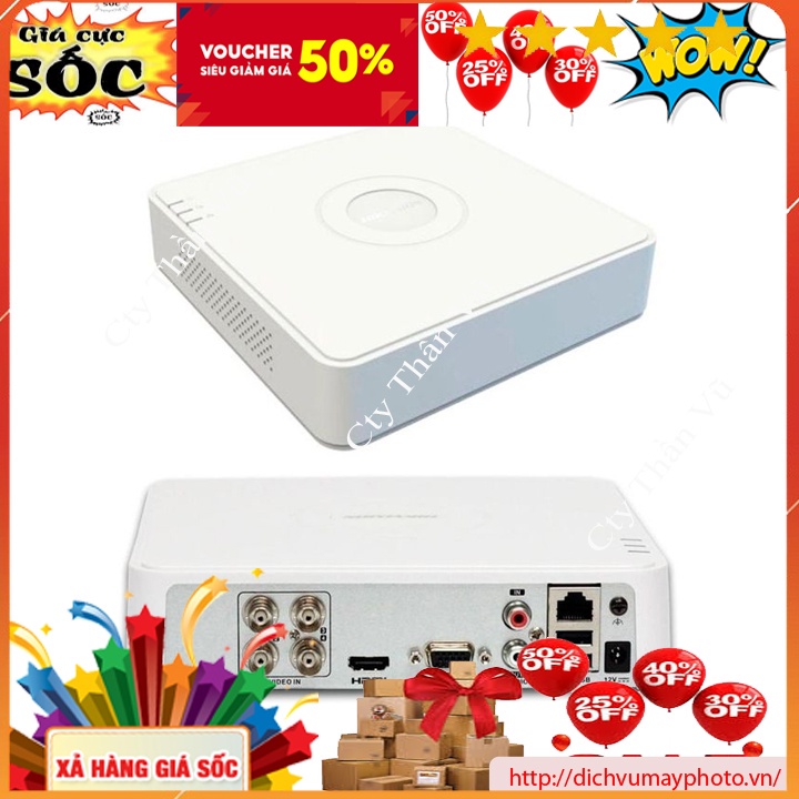 Đầu ghi hình Hik 1.0 (DS-7104HGHI-F1) 4 kênh vỏ nhựa bền bỉ