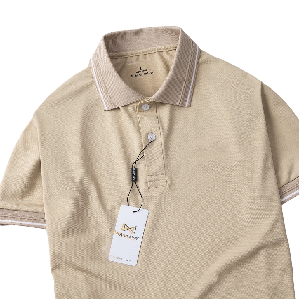 Áo polo PHANANH.4MAN'S màu cà phê phối viền chất vải poly cao cấp co giãn 4 chiều