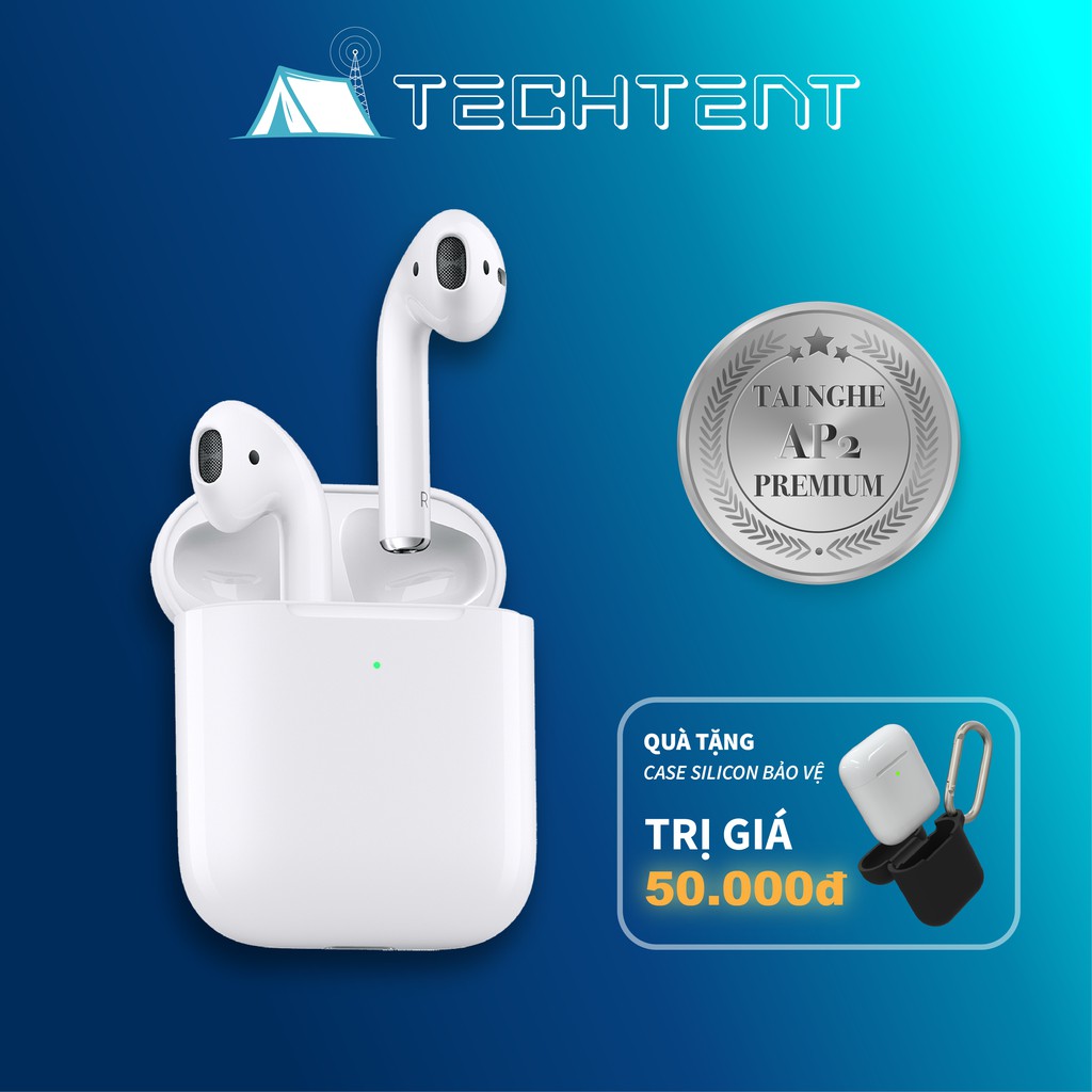 Tai Nghe Bluetooth TWS 2 Cao Cấp Nhất - Dùng Cho Iphone Và Android - Đổi Tên - Định Vị - Chạm Cảm Biến - Tặng Vỏ Silicon