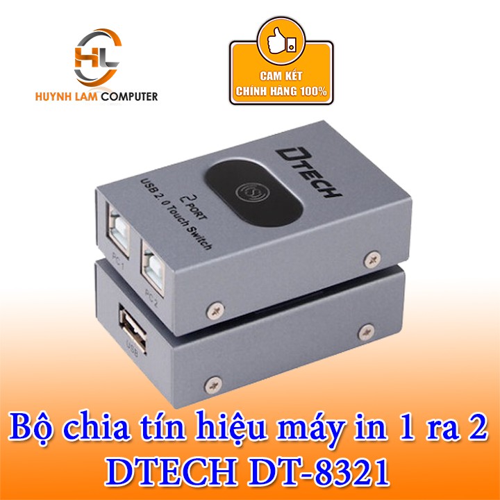 Bộ chia tín hiệu máy in 1 ra 2 DTECH DT- 8321