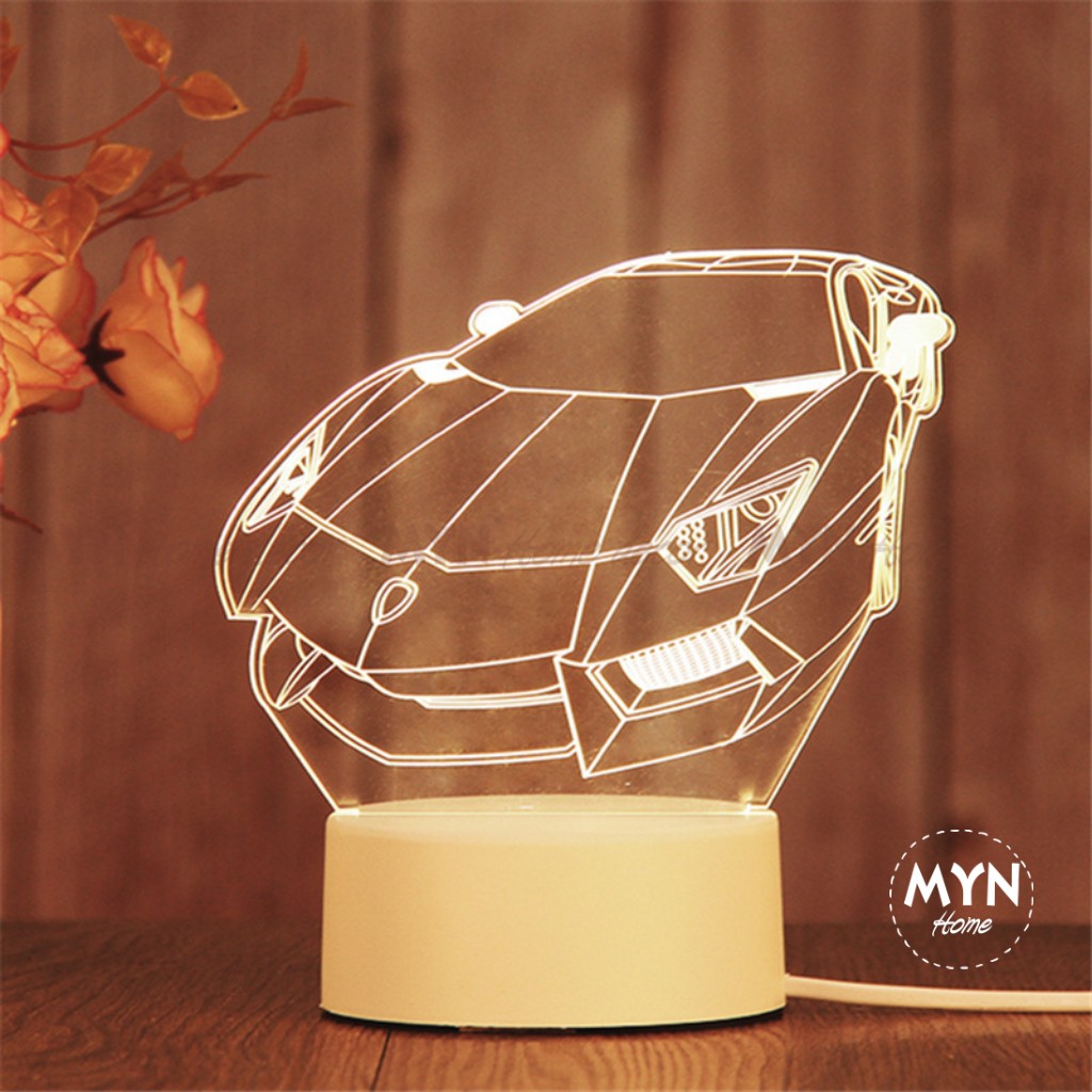 Mặt mica (KHÔNG BAO GỒM ĐẾ) thay thế cho đèn ngủ 3D để bàn, trang trí