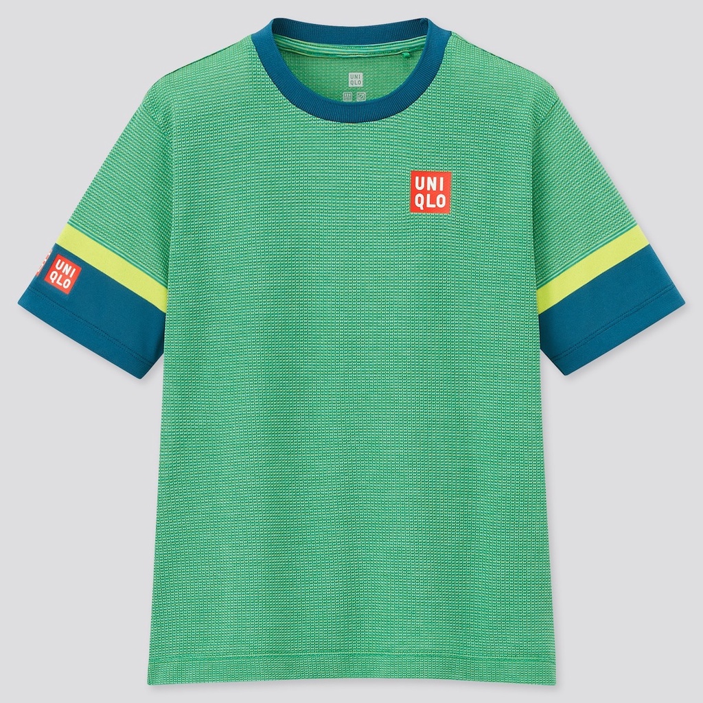 [Auth Uniqlo] Áo thể thao Tennis Uniqlo Kei Nishikori - Trẻ Em - Giải Pháp 2021