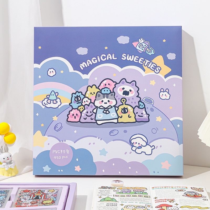 Sticker cute/Set 10 tấm hình dán dễ thương Magical Sweeties trang trí sổ planner bullet journal Tẻn Tẻn