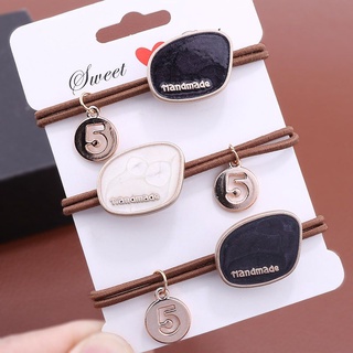 DÂY BUỘC TÓC HANDMADE NO.5 - 2 MÀU TRẮNG/ ĐEN