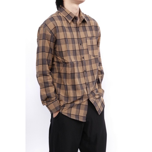 Sơ mi caro form suông rộng Nô Store