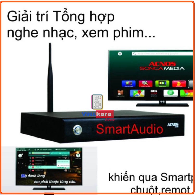 Đầu Mini Karaoke Wifi độ nét cao Acnos KM6, ổ cứng 2TB, Đen Chính hãng