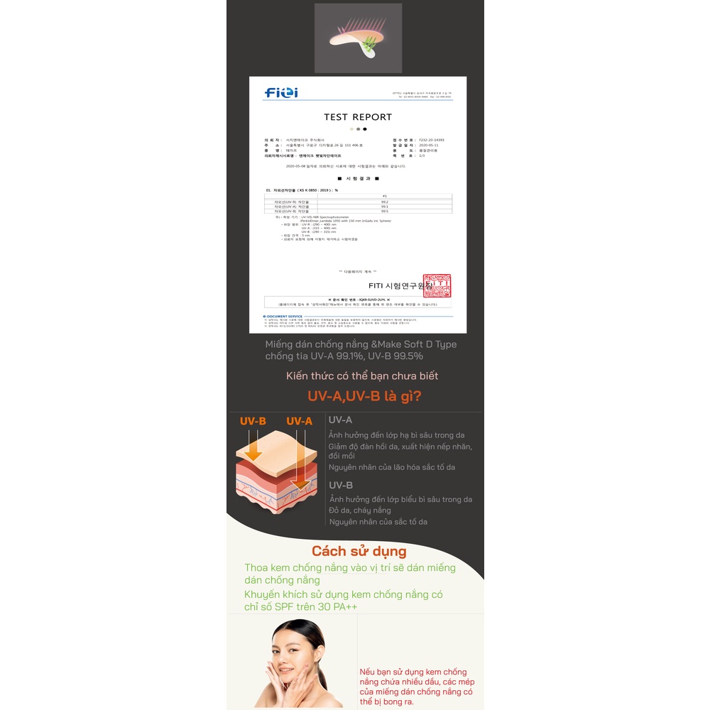 Miếng Dán Chống Nắng &Make Bảo Vệ Da Mặt Chống Tia UV, Dành Cho Thể Thao Ngoài Trời Golf v.v...