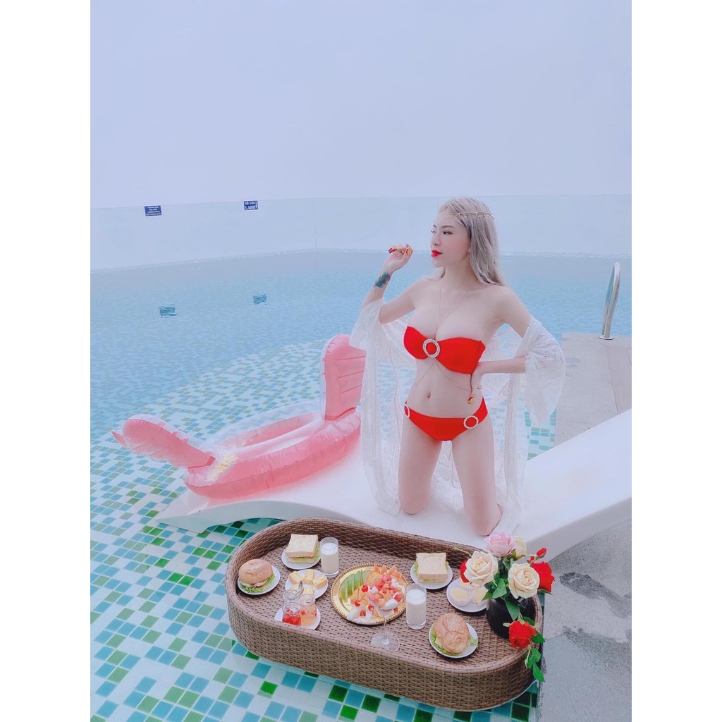 Bikini, Đồ Bơi Đi Biển Hai Mảnh Đính Khoen Đá Sang Chảnh ODERI HM-087