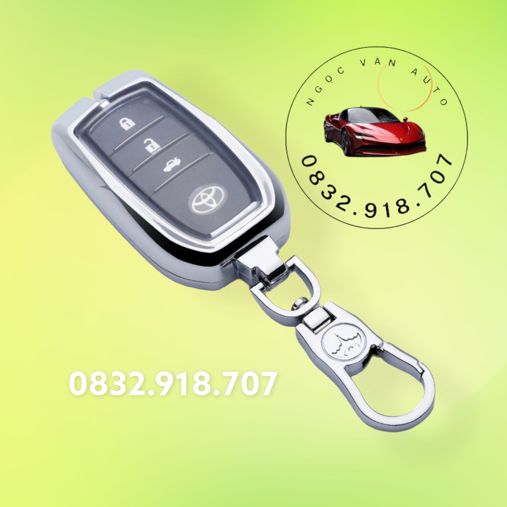 ốp chìa khóa inox Toyota Fortuner + innova 17-20, Hilux + Camry 15-18 Prado...
