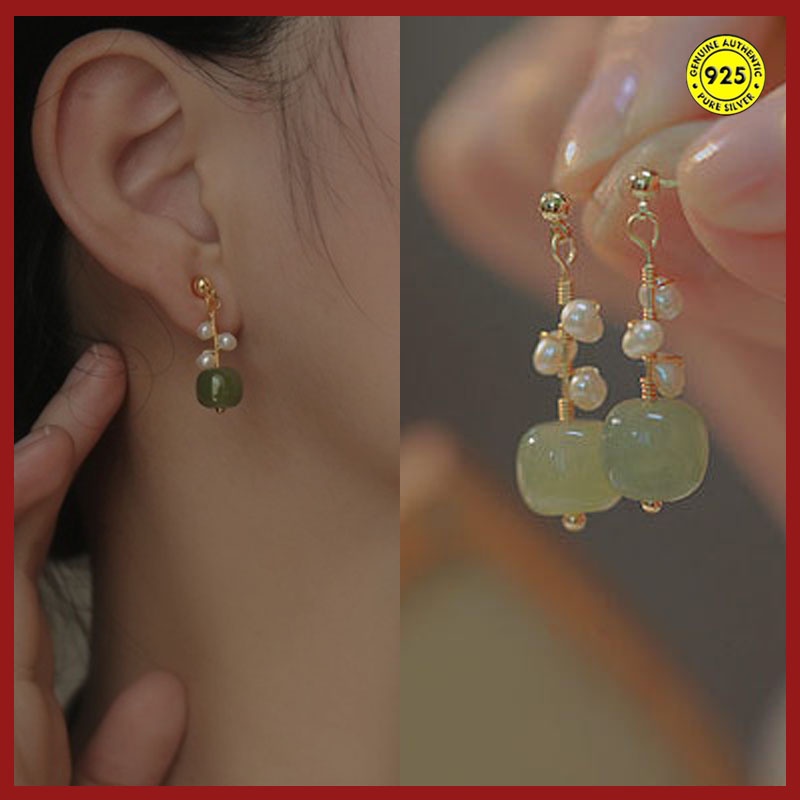 Bông Tai Mạ Vàng 18K Đính Ngọc Trai Sang Trọng