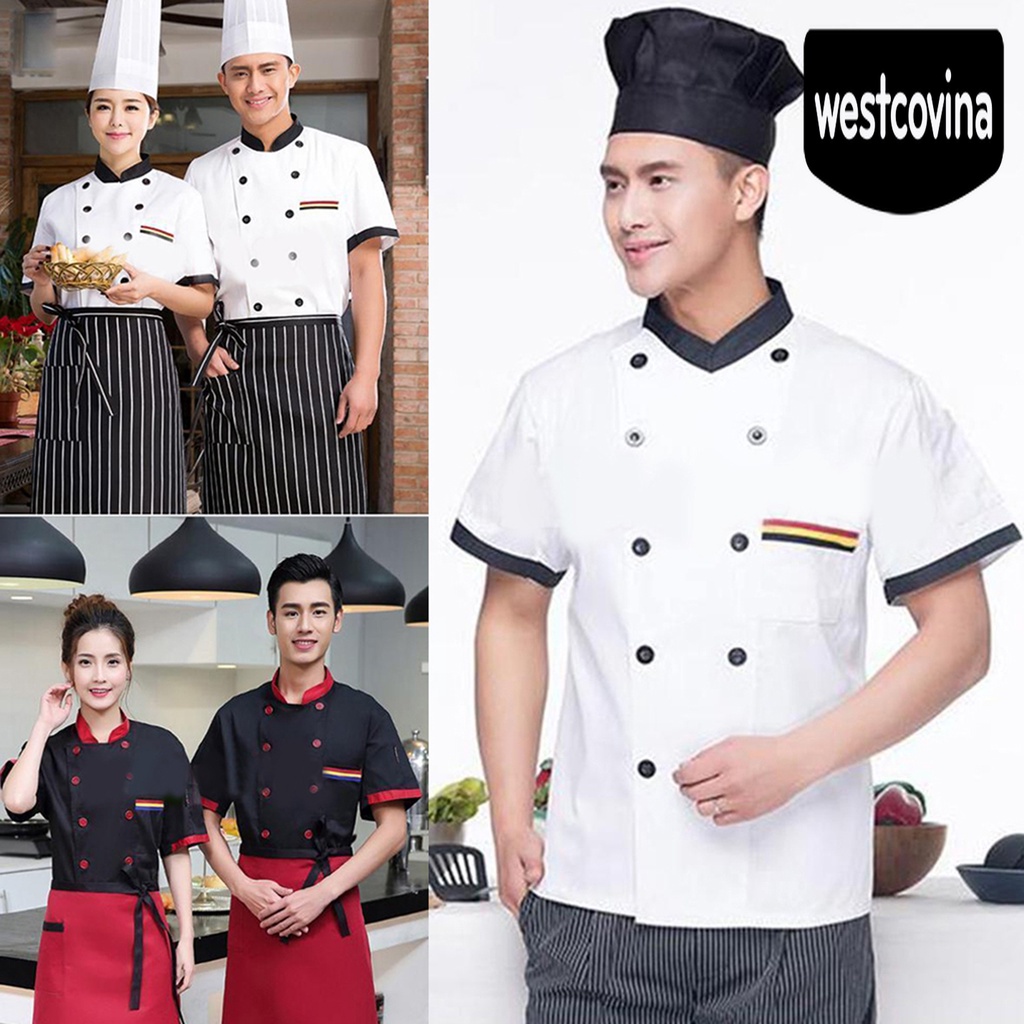 [Hot]☀ Áo Khoác Đầu Bếp Cổ Đứng Unisex