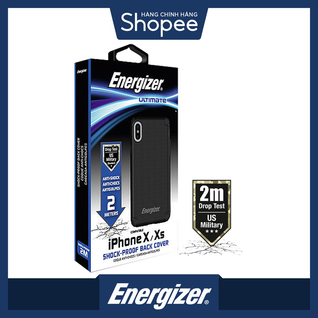 Ốp lưng Energizer chống sốc 2m cho iPhoneX/Xs - CO20IP58