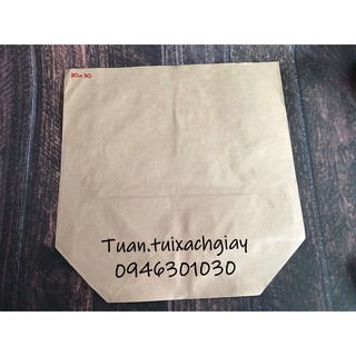 100 cái túi kraft nâu 30x30