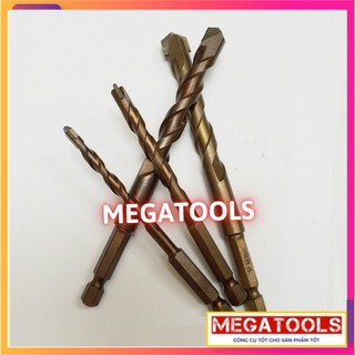 Bộ 4 mũi khoan bê tông (tường) chuôi lục giác 6.35mm cho máy khoan size 6 8 10 12mm