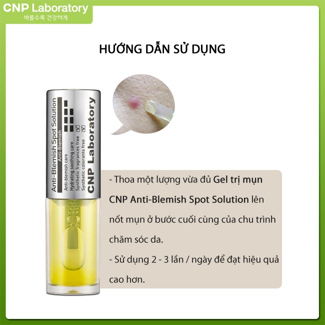[Mã COSDEP18 giảm 10% đơn 600K] Gel chấm mụn giảm kích ứng CNP Laboratory Anti-Blemish Spot Solution 3.5ml | BigBuy360 - bigbuy360.vn