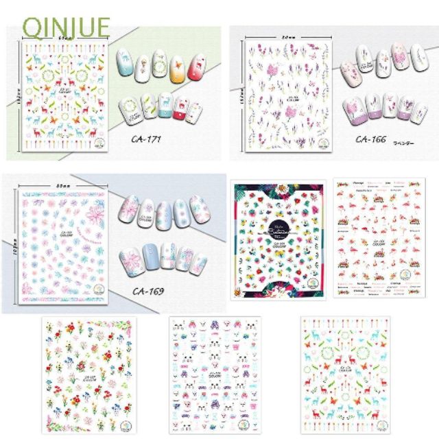 sticker dán móng tay hình dán 3d nail seal