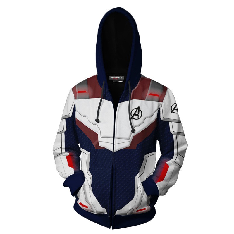 Avengers 4 Endgame Chiến tranh lượng tử Đồng phục siêu anh hùng 3D In Hoodies Nam Thời trang Áo khoác Thường Áo thời trang dạo phố Trang phục