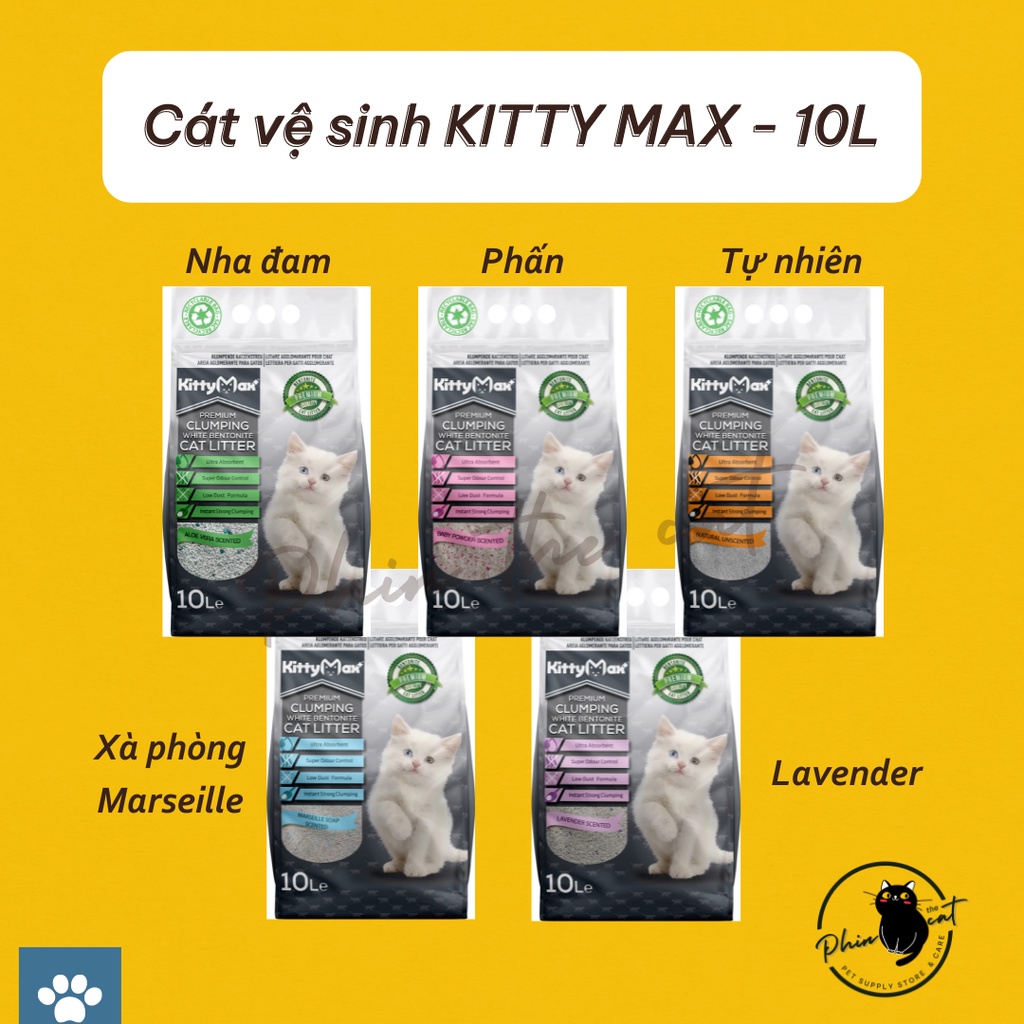 [Tân Phú] Cát vệ sinh KITTY MAX cho mèo - 10L - Best seller tại Thổ Nhĩ Kỳ - Ship hỏa tốc | phinthecat