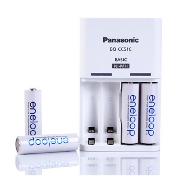 Bộ 4 pin AA elenoop kèm sạc panasonic