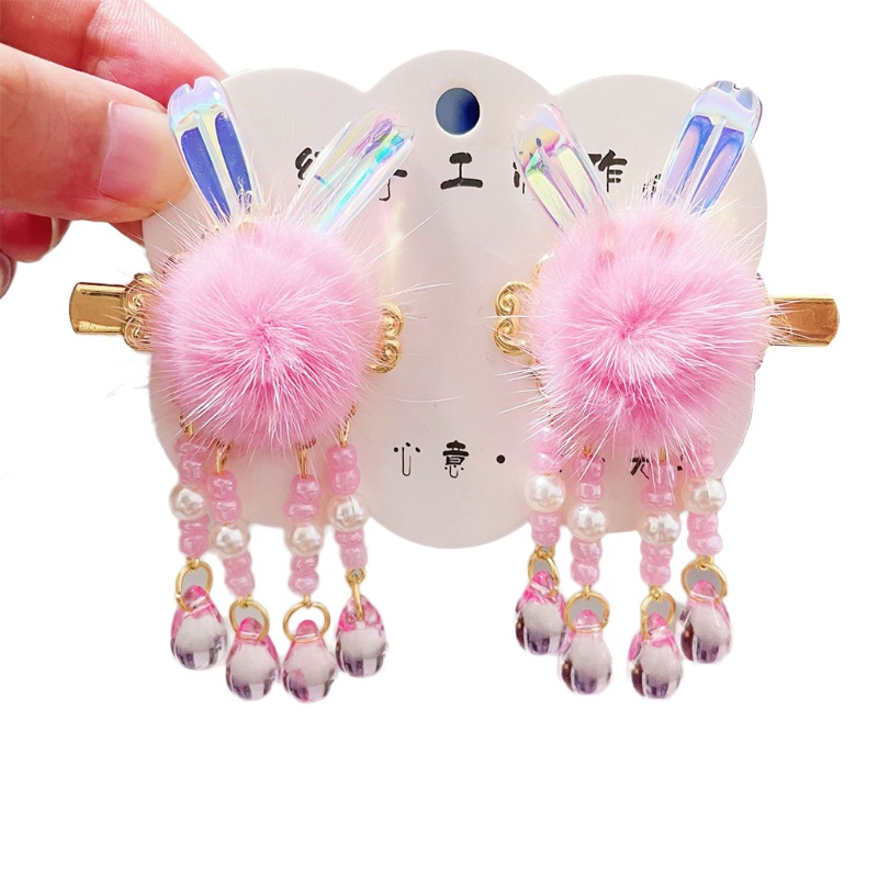 Kẹp Tóc Đính Hoa Tua Rua Dài Phong Cách Trung Hoa Cho Bé Gái