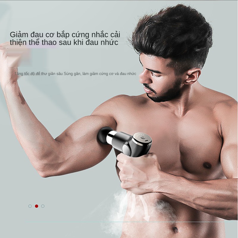 Máy Massage Cầm Tay Fascial Gun, Súng Massage Mini Trị liệu cổ ,vai,gáy, Tiện Lợi Kèm Đầu Mát Xa Đa Năng Tiện Dụng