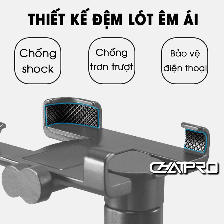 Kẹp - giá đỡ điện thoại trên xe máy kim loại chắc chắn