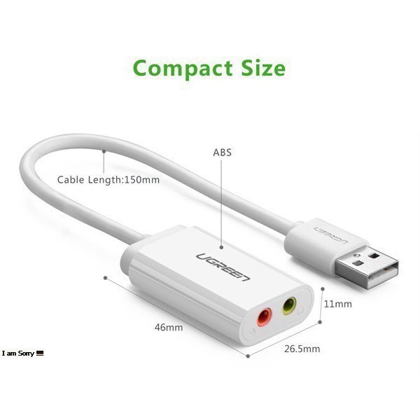 Cáp USB Sound chính hãng UGREEN 30143 - UG30143