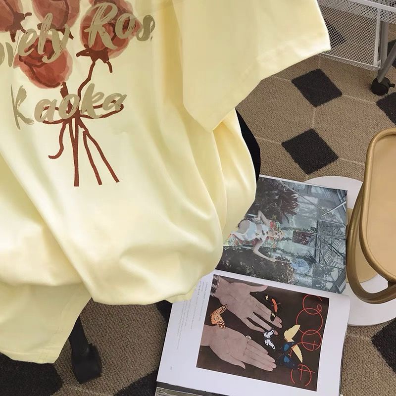 Áo Thun Ngắn Tay In Hình Dễ Thương Thời Trang Mùa Hè Năng Động