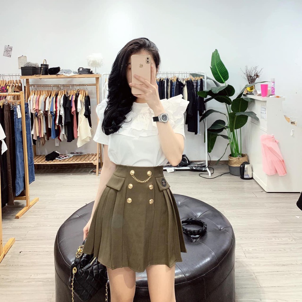 [Mã FAXANH55 giảm 10K đơn 50K] Chân váy kèm xích hot mã 8803 (kèm ảnh thật) | BigBuy360 - bigbuy360.vn
